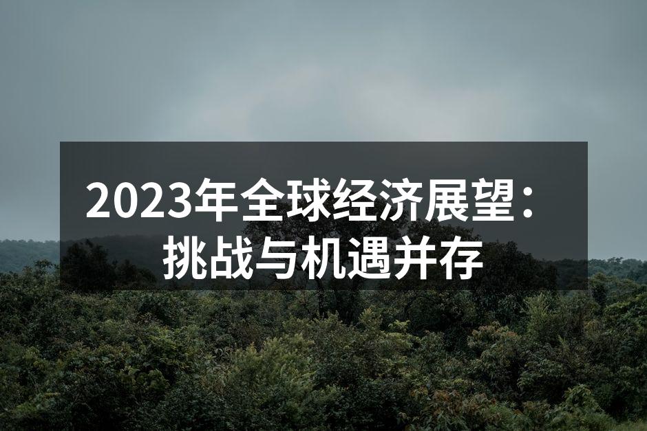 2023年全球经济展望：挑战与机遇并存